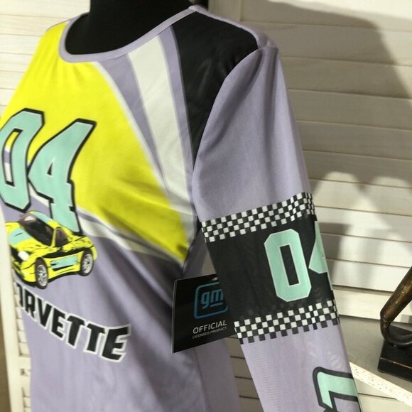 General Motors Corvette Graphic Mini Bodycon Dress Purple M - Picture 9 of 12